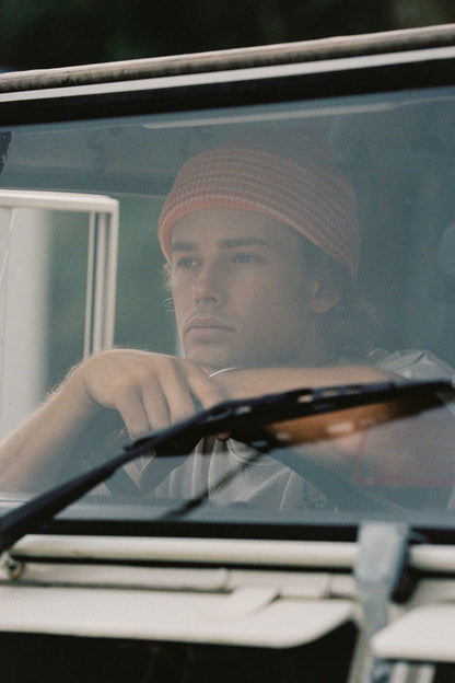 Momo Beanie - Orange Stripe