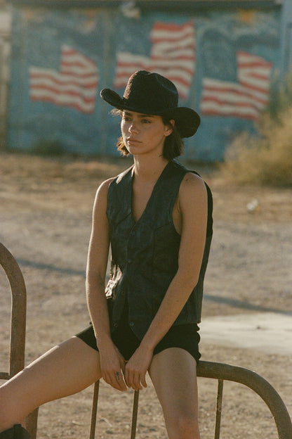 Raffia Cowboy - Noir
